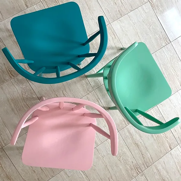Colored wooden chair finish