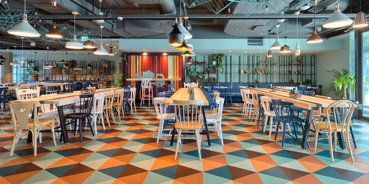 Hospitality furniture with wooden chairs