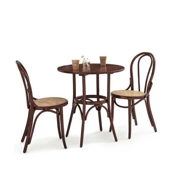 Wooden dining set with classic chairs